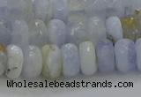 CBC465 15.5 inches 5*8mm faceted rondelle blue chalcedony beads