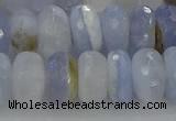 CBC467 15.5 inches 7*12mm faceted rondelle blue chalcedony beads