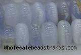 CBC473 15.5 inches 7*12mm rondelle blue chalcedony beads