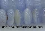 CBC474 15.5 inches 8*14mm rondelle blue chalcedony beads