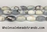 CBC782 15.5 inches 18*30mm rice blue chalcedony beads