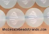 CBC813 15.5 inches 10mm round blue chalcedony gemstone beads