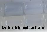 CBC830 15.5 inches 10*14mm tube blue chalcedony gemstone beads