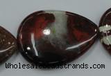 CBD35 15.5 inches 30*40mm flat teardrop brecciated jasper gemstone beads