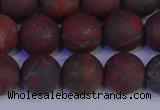 CBD364 15.5 inches 12mm round matte poppy jasper beads wholesale