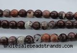 CBD60 15.5 inches 6mm round brecciated jasper gemstone beads