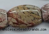 CBD75 15.5 inches 25*35mm flat drum brecciated jasper gemstone beads