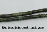 CBG07 15.5 inches 4*6mm cylinder bronze green gemstone beads