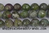 CBG101 15.5 inches 6mm faceted round bronze green gemstone beads