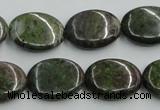 CBG15 15.5 inches 15*20mm oval bronze green gemstone beads wholesale