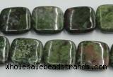 CBG17 15.5 inches 18*18mm square bronze green gemstone beads wholesale