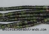 CBG74 15.5 inches 3*4mm heishi bronze green gemstone beads