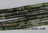 CBG75 15.5 inches 4*14mm tube bronze green gemstone beads