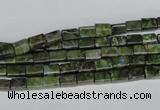 CBG76 15.5 inches 4*6mm cuboid bronze green gemstone beads