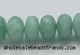 CBJ04 15.5 inches 10*16mm faceted rondelle jade beads wholesale