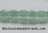 CBJ12 15.5 inches 6*10mm faceted rice jade beads wholesale