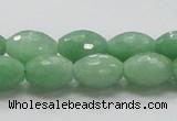 CBJ15 15.5 inches 10*15mm faceted rice jade beads wholesale