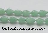 CBJ19 15.5 inches 6*10mm faceted teardrop jade beads wholesale