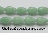 CBJ20 15.5 inches 8*12mm faceted teardrop jade beads wholesale