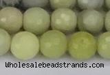 CBJ214 15.5 inches 12mm faceted round Australia butter jade beads