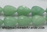 CBJ22 15.5 inches 12*16mm faceted teardrop jade beads wholesale