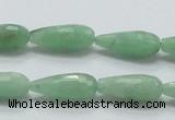 CBJ25 15.5 inches 8*20mm faceted teardrop jade beads wholesale