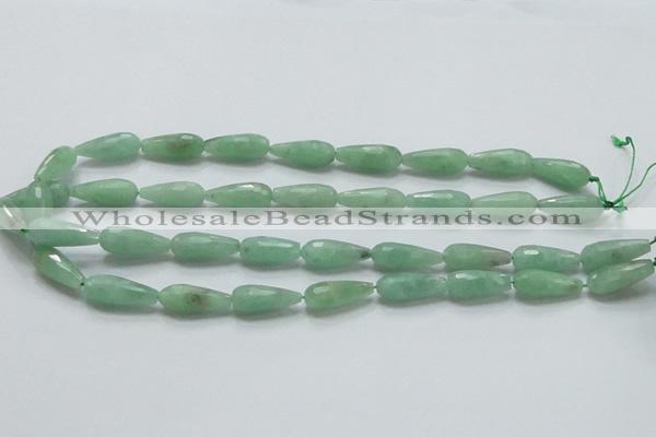 CBJ25 15.5 inches 8*20mm faceted teardrop jade beads wholesale