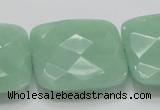 CBJ35 15.5 inches 30*30mm faceted square jade beads wholesale