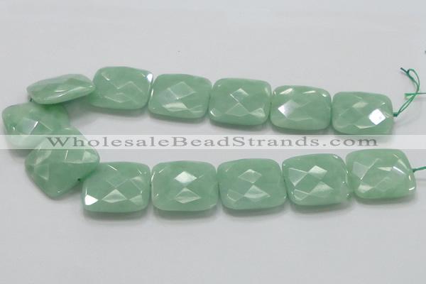 CBJ35 15.5 inches 30*30mm faceted square jade beads wholesale