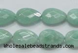 CBJ41 15.5 inches 13*18mm faceted teardrop jade beads wholesale