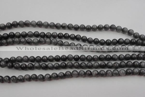 CBJ650 15.5 inches 6mm round black jade beads wholesale