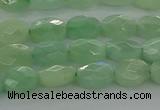 CBJ67 15.5 inches 6*8mm faceted oval jade gemstone beads