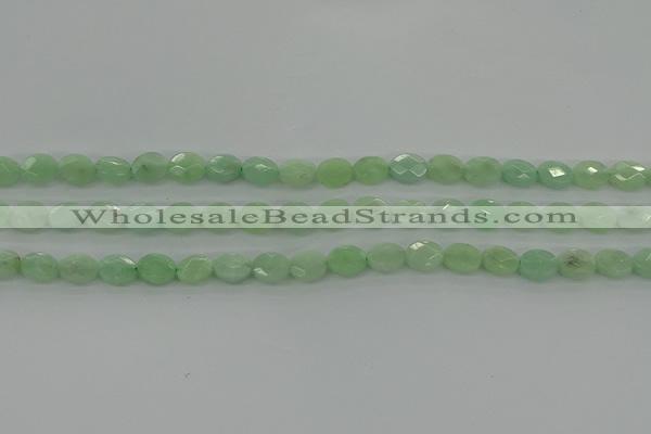 CBJ68 15.5 inches 7*9mm faceted oval jade gemstone beads