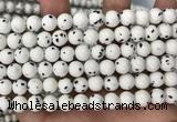 CBJ747 15.5 inches 8mm round dalmatian jade gemstone beads wholesale