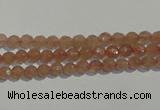 CBQ08 15.5 inches 6mm faceted round strawberry quartz beads