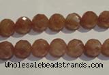 CBQ09 15.5 inches 8mm faceted round strawberry quartz beads