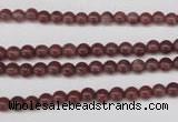 CBQ200 15.5 inches 4mm round strawberry quartz beads wholesale