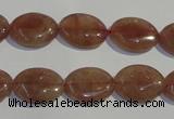 CBQ21 15.5 inches 12*16mm oval strawberry quartz beads wholesale