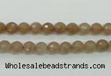 CBQ211 15.5 inches 6mm faceted round strawberry quartz beads