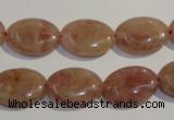 CBQ22 15.5 inches 13*18mm oval strawberry quartz beads wholesale