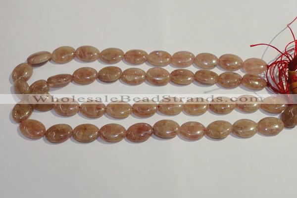 CBQ22 15.5 inches 13*18mm oval strawberry quartz beads wholesale