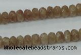 CBQ223 15.5 inches 5*8mm faceted rondelle strawberry quartz beads