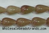 CBQ228 15.5 inches 10*16mm teardrop strawberry quartz beads