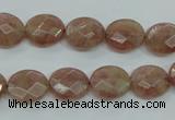 CBQ251 15.5 inches 10*12mm faceted oval strawberry quartz beads