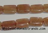 CBQ30 15.5 inches 10*14mm rectangle strawberry quartz beads