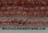 CBQ300 15.5 inches 4mm round natural strawberry quartz beads