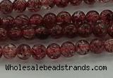 CBQ310 15.5 inches 4mm round natural strawberry quartz beads