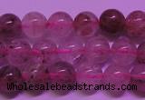 CBQ401 15 inches 6mm round natural strawberry quartz beads