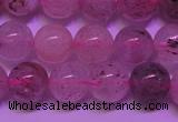 CBQ402 15 inches 8mm round natural strawberry quartz beads