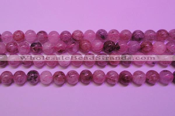 CBQ403 15 inches 10mm round natural strawberry quartz beads